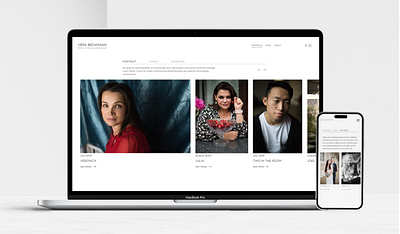 Portfolio website for photographer art minimalism personal website photography portfolio ui design web design