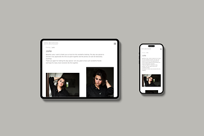 Portfolio website for photographer art webdesign