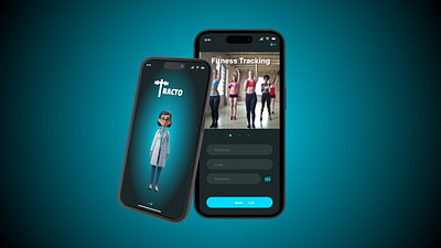 "Tracto" Imaginary Health Tech App- Sign Up/ Log In Page dailyuichallenge sign up page ui uiux design