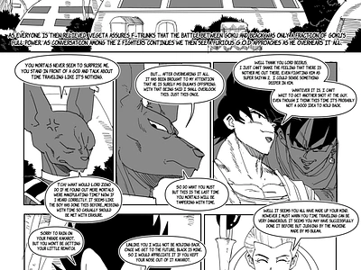 dragonball fan art art black and white character design comic comic book design drawing manga