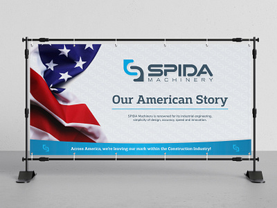 SPIDA Machinery branding creative direction design expo stands graphic design logo signage stationery website design