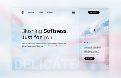 Blush for Capturing Sweet Stories landing page web design website website design website idea