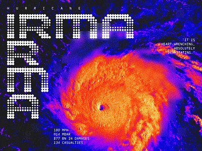 Hurricane Irma Poster Design 90s band branding design edgy graphic design hurricane illustration poster ui