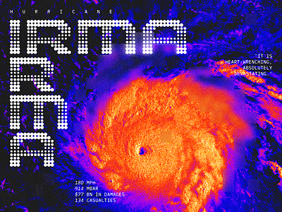 Hurricane Irma Poster Design 90s band branding design edgy graphic design hurricane illustration poster ui