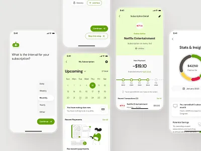 finpal: AI Finance Assistant App - Subscription Management UIUX ai chatbot app ai finance app budgeting app calendar ui chart ui clean finance app finance assistant finance assistant app finance companion finance companion app finance ui finance ui kit minimal modern simple subscription app subscription management subscription management app subscription management ui