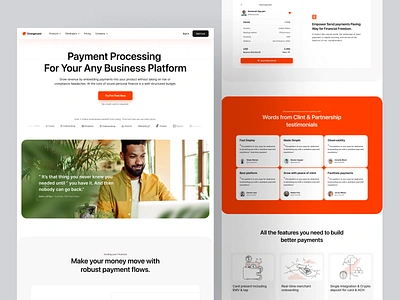 Orangecard - Payment Website digital payment digital transactions ecommerce payments financial gateway fintech landing page landing payments merchant merchant services mobile payments online payment payment gateway payment processing payment security payment solution saas uiux web design website