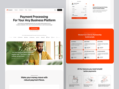 Orangecard - Payment Website digital payment digital transactions ecommerce payments financial gateway fintech landing page landing payments merchant merchant services mobile payments online payment payment gateway payment processing payment security payment solution saas uiux web design website