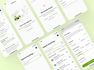 finpal: AI Finance Assistant App - Search Result & Filter UIUX ai finance app clean filter filter popup filter screen filter ui finance assistant finance companion finance ui finance ui kit green minimal modern search search result search results search screen search ui simple virtual finance