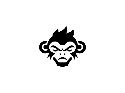 Iconic Monkey Head Logo animal animal logo ape ape logo design logo logodesign minimal minimalist logo monkey monkey logo primate