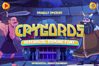 Crygords – Historical Gaming Font branding design display fight font fun games gaming illustration kids modern new typeface typography ui vintage web