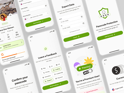 finpal: AI Finance Assistant App - Profile/Account Settings UIUX ai finance app clean finance assistant finance companion finance ui kit green minimal modern profile setting profile settings profile ui setting setting ui settings settings ui simple user profile user setting user settings user settings ui