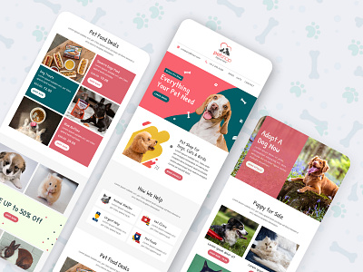Pet shop Email Template Design adobe photoshop branding canva design digital marketing email template klaviyo mailchimp ui