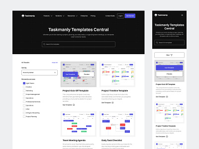 Taskmanly UI Kit - Task Management Templates Collection Page collaboration software deadline management goal goal setting product management productivity tools project management project organization project planning saas landing page saas website task automation task dashboard task management task tracking team collaboration template collection template page time management ui kit workflow management