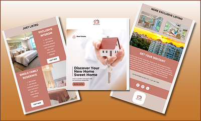 Real Estate Email Template Design adobe photoshop branding canva design digital marketing email template illustration klaviyo mailchimp ui