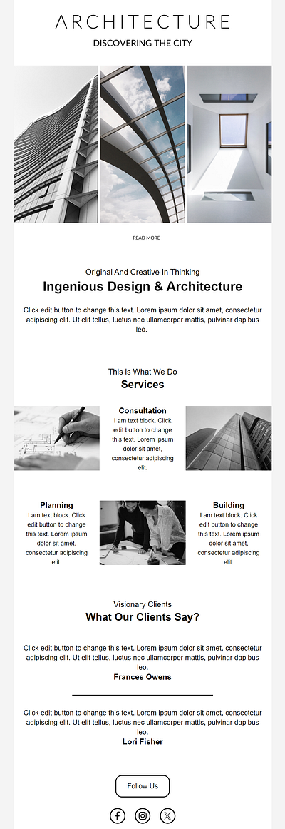 Mail chimp Real Estate Architecture Farm Email Template Design adobe photoshop branding canva design digital marketing email template illustration klaviyo mailchimp ui