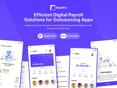 MEDIFIN - Digital Payroll for Outsourcing apps clean finance free interface minimalist payroll ui ui kkit ui8 ux