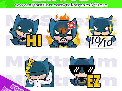 Emotes Chibi Batman waving, comfy, perfect, rage & ez pack animated emotes anime batman batman emoji batman emotes batman stickers chibi batman cute design discord emoji emotes ez illustration perfect rage emotes sleep emotes sub badge super hero superheroes waving