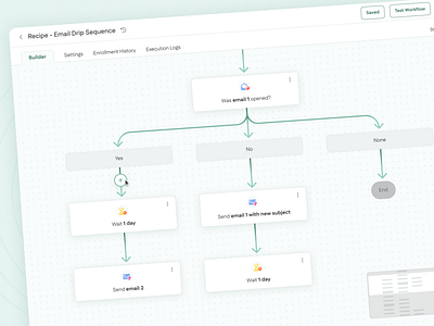 Email Automation automation email automation product design ui ux web app