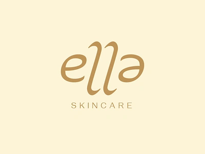 Ella Skincare - Logo Animation animation beige brand brand identity branding design elegant gold graphic design logo logo animation logo branding logo design logo motion logo visuals motion graphics redesign skincare vector vektora