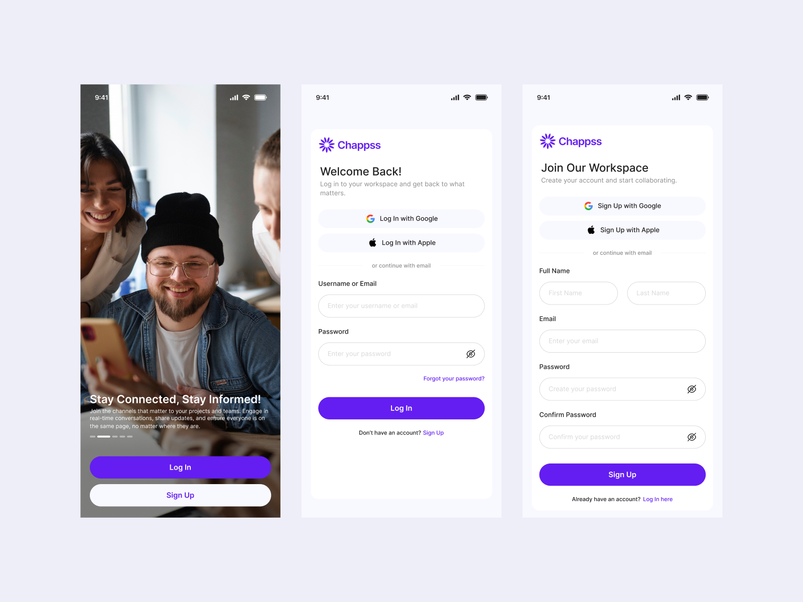 Chapps - Chatting Office Dekstop App UI KIT apps chapps chat chatting dekstop dpopstudio email logo meeting office purple sales team ui ui kit ui8 ux video call work working