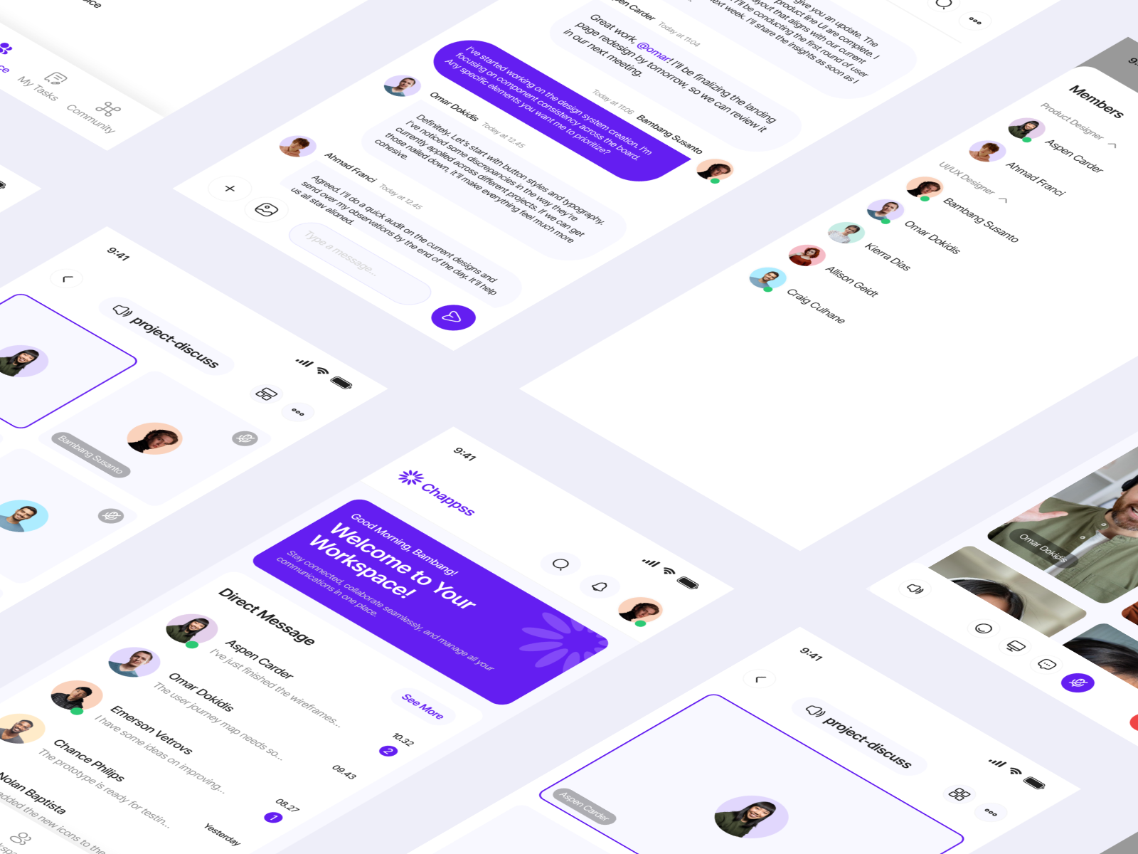 Chapps - Chatting Office Dekstop App UI KIT by Ridwan Saputra for ...