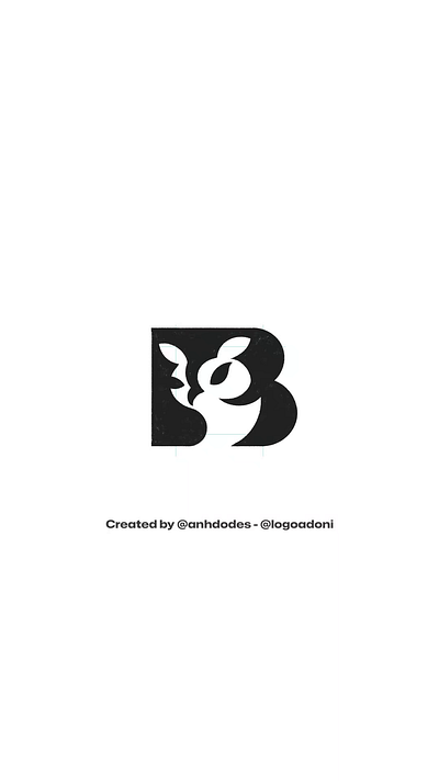 Letter B owl bird ready-made logo for sale 3d anhdodes animation branding design graphic design illustration logo logo design logo designer logodesign minimalist logo minimalist logo design motion graphics ui