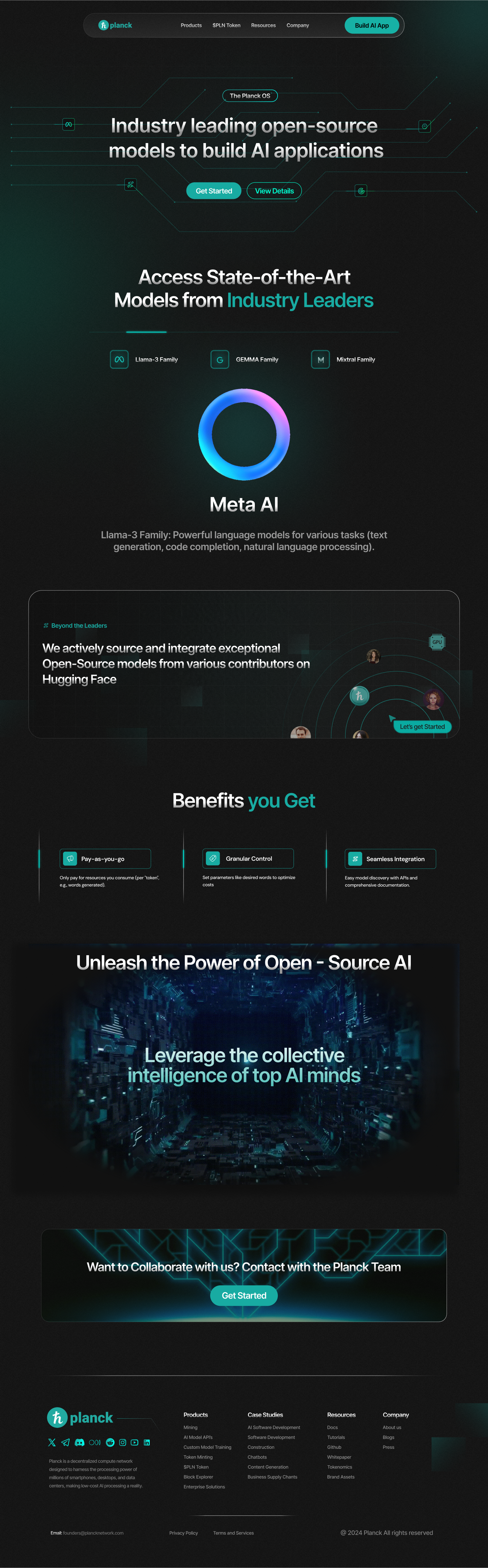 Digital Landing Page for AI Models branding ui