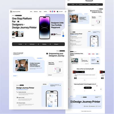 Landing Page for Designers Portfolio branding ui