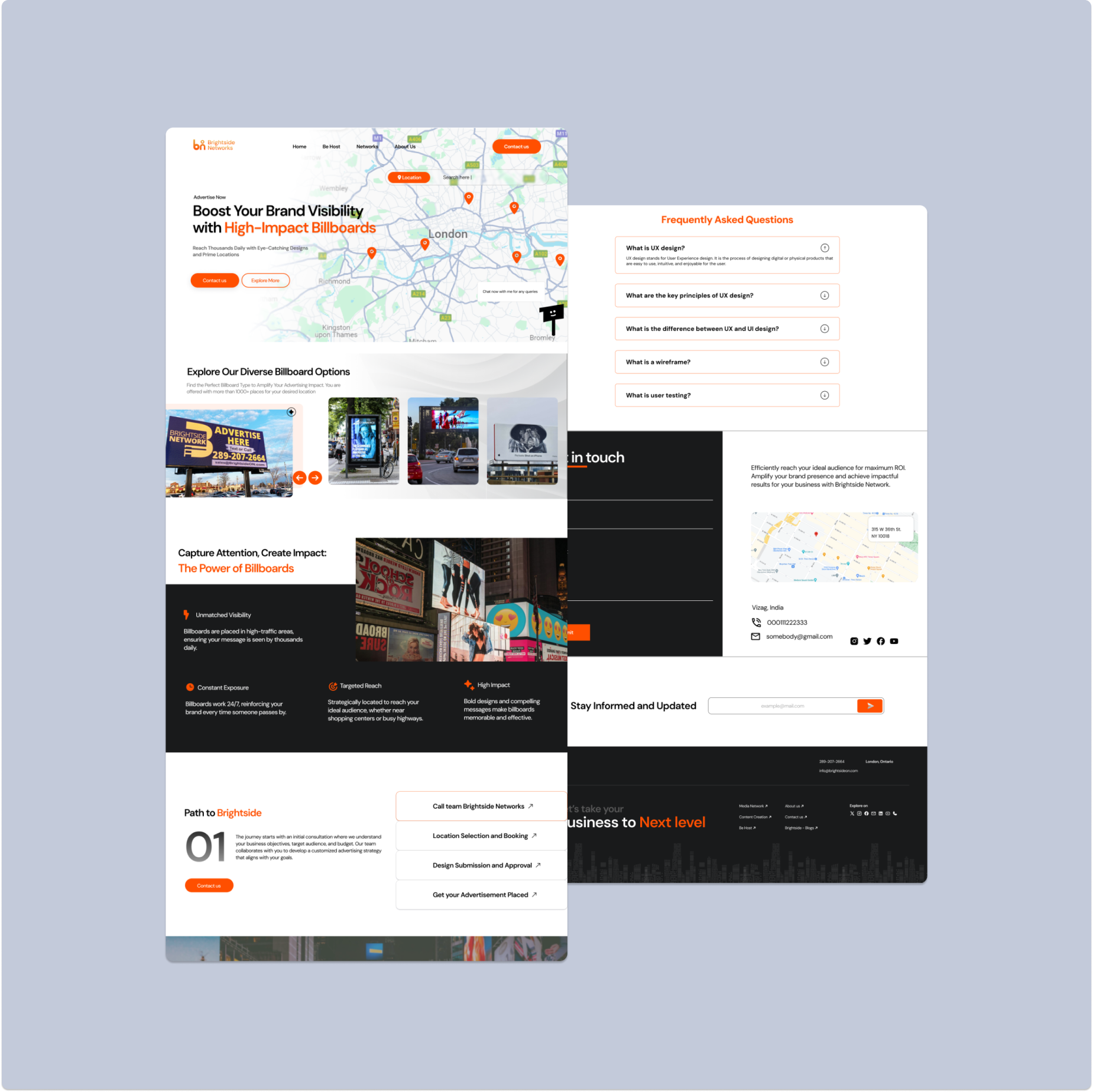 Design for Billboard Advertisements Company branding ui
