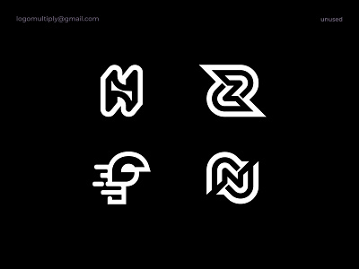 Alphabet logo - H, Z, F, N letter mark ai alphabet blockchain brand identity branding crypto f h icon letter mark logo logo design logomultiply logos minimal n saas tech technology z