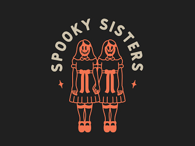 Spooky Sister apparel badge branding clothing brand design editorial graphic design hallowen illustration logo merchandise minimal minimalist patch retro sister spooky t shirt tattoo vintage