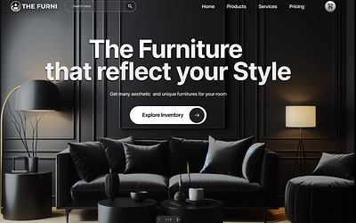 Hero Section for Furniture Company ui