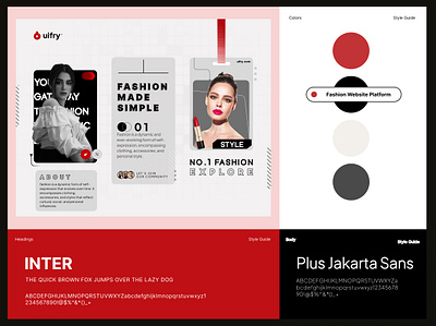 Fashion Website Style Guide analytics app ui branding cards design figma graphic design illustration logo ui