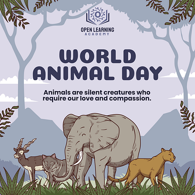 World Animal Day app branding design graphic design illustration logo typography ui ux vector