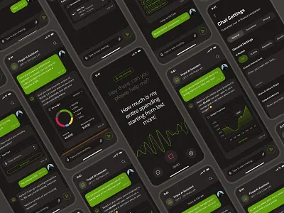 finpal: AI Finance Assistant App - Smart Finance Companion Flow ai chatbot app ai finance app ai finance assistant ai finance companion ai voice recignition chat ui chatbot ui dark mode finance app finance assistant finance chatbot app finance companion finance ui kit green minimal simple smart finance voice recognition voice recording voice ui