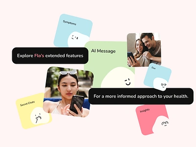Revamping Flo - in Domingo's style (Case study) ai integration app redesign designprocess floredesign health tech healthapp healthcare app menstrual health menstrual tracker minimal design mobile design ovulation tracker period care periodtracker pregnancy app pregnancy planning product design ui inspiration ux design women health