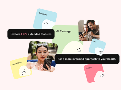 Revamping Flo - in Domingo's style (Case study) ai integration app redesign designprocess floredesign health tech healthapp healthcare app menstrual health menstrual tracker minimal design mobile design ovulation tracker period care periodtracker pregnancy app pregnancy planning product design ui inspiration ux design women health