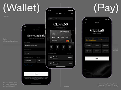 Wallet Payment credit card dark design finance icon mobile pay payment ui wallet