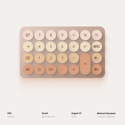Daily #004 - Minimal Calculator figma minimal calculator realistic calculator