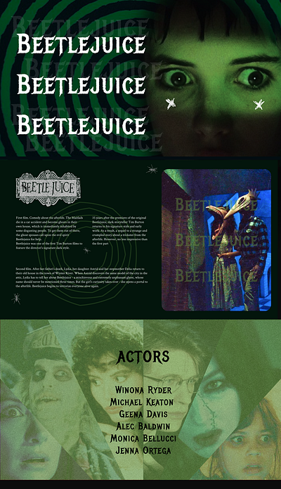 Beetlejuice web page aesthetics beetlejuice dark design drawing graphic design halloween ui website