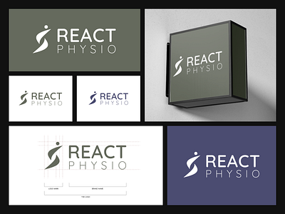 React Physio Logo Design branding graphic design logo