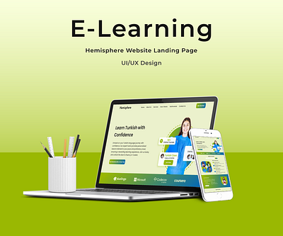 Education Website Landing Page e learning education figma landing page design learning ui design uiux website design