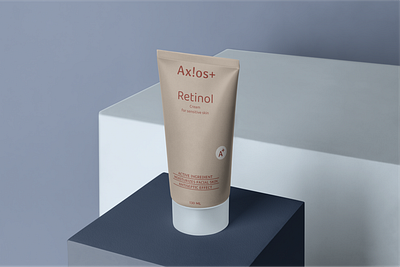 Cosmetic bottle | Front and Back side | Mockup axios brand branding cosmetic cream design figma items photoshop tube ui