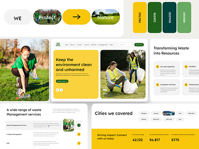 Waste Management Landing Page graphic design landing page managment ui waste waste management webpage website design