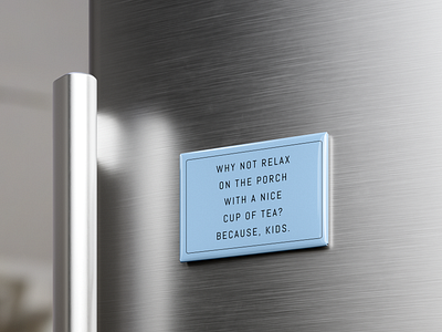 Quote Fridge Magnets | Mockup branding fridge magnets quote tags