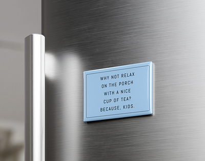 Quote Fridge Magnets | Mockup branding fridge magnets quote tags