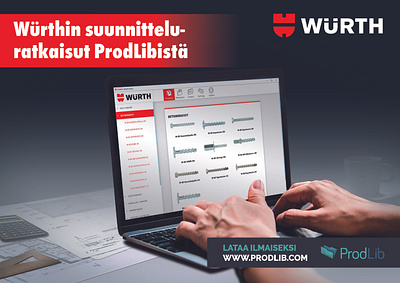 Würth x ProdLib magazine ad graphic design