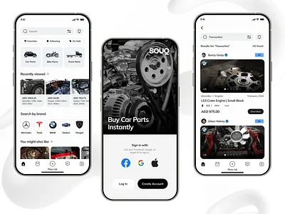 Souq Mobile App - UX/UI Design buy cars design ecommerce estore figma ios market marketplace mobile mobile app product project saas sell software ui user ux uxui