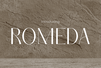 ROMEDA branding display font elegant font font instagram luxury font movie font poster typeface youtube