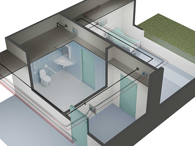 Quarantined space illustration 3d illustration